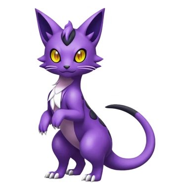 Liepard-Delcatty-Pokémon-Fakémon-hybrid-creature (full body) sticker