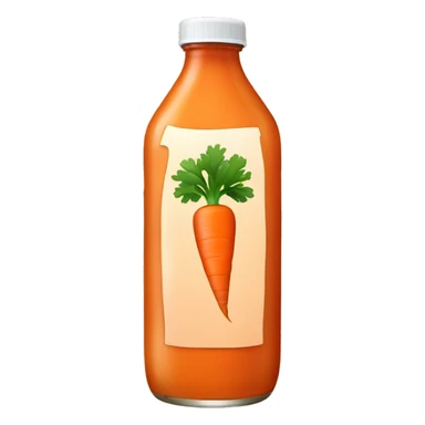 a bottle of carrot juice sticker