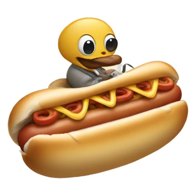 Clam riding a hotdog sticker