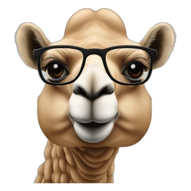 Camel black glasses sticker