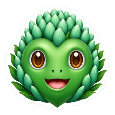 Crea un emoji de cogollo sticker