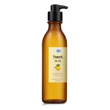 bottle of body oil with label sticker