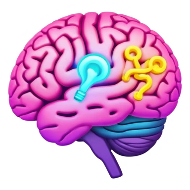 An idea lighting up in brain  sticker