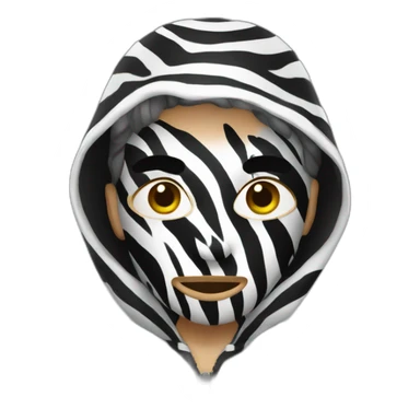 thief with a mask and zebra lined shirt sticker