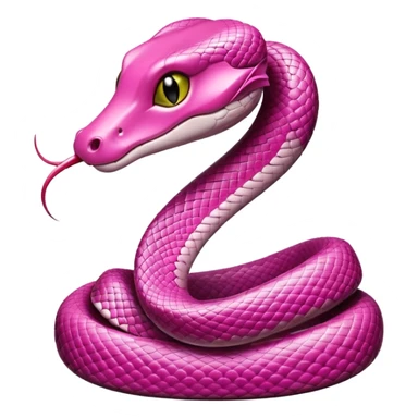 Pink Snake with a pink bow sticker