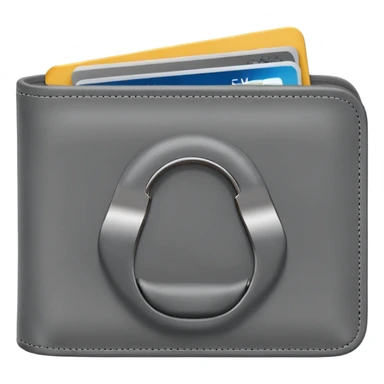 grey open empty wallet sticker