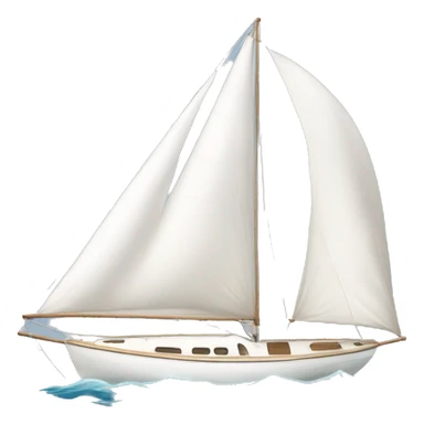40 foot white sailboat sticker