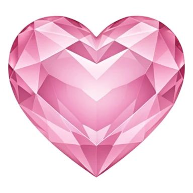 light pink crystal heart with geometric sticker