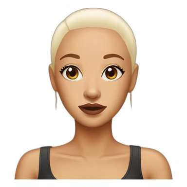 doja cat with shaved head sticker