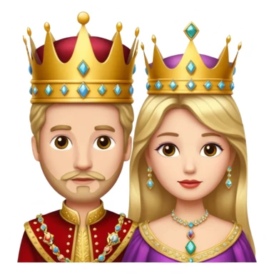 king and queen crown sticker