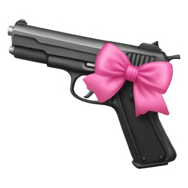 gun with pink bow sticker