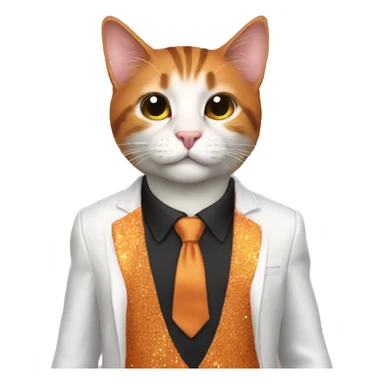 party outfit vibe orang cat sticker