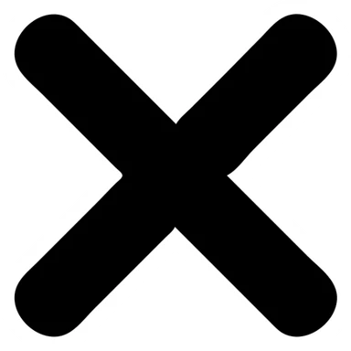 bold black cross mark sticker