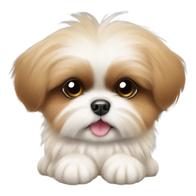 Shih tzu Pomeranian short hair puppy  sticker
