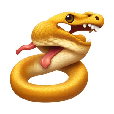 Snake eating fried chicken  sticker