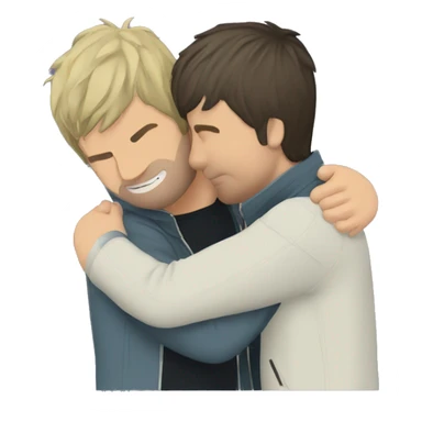 liam and noel gallagher hug sticker