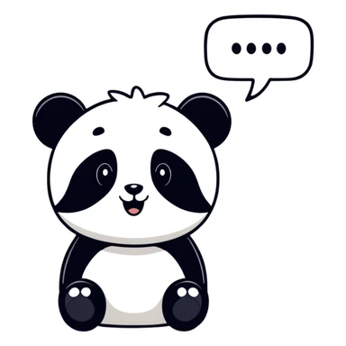 Cute panda saying where are you Pablo sticker