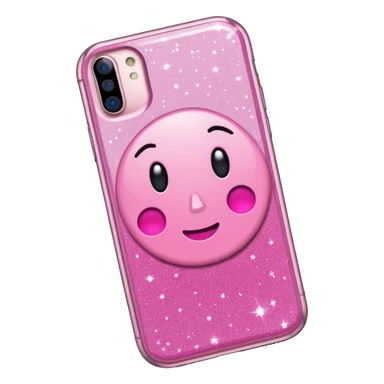 Iphone 16 plus pink with glitery phone case sticker