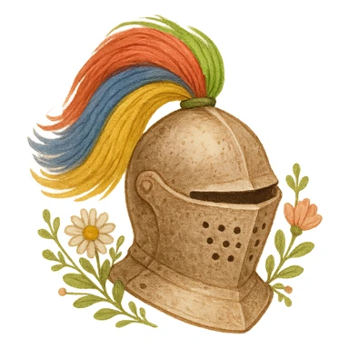 a cute cottage core re-interpretation of the AOEII logo with a transparent background, suitable as an icon sticker