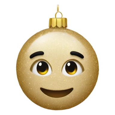 Beige glitter ornament  sticker