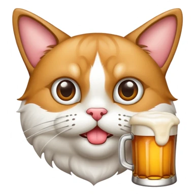 Gato bebendo cerveja  sticker