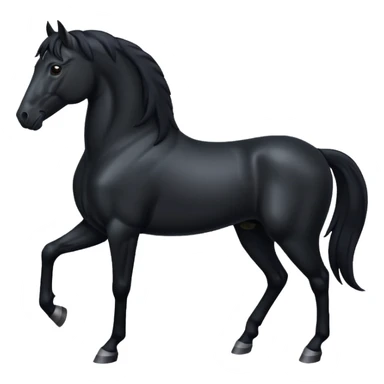 Black horse  emoji 🐎 sticker