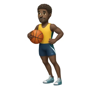 Swimmer basketball player sticker