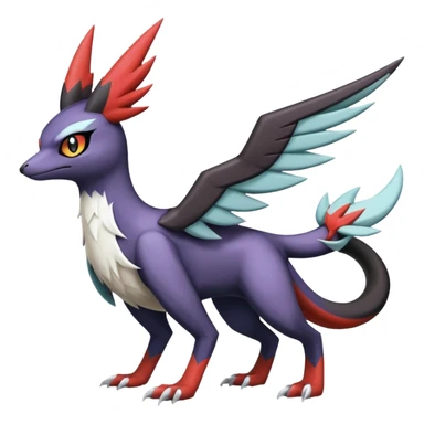  Nargacuga-Latias-Umbreon-Noibat-Noivern-Silvally-Pokémon-Fakémon-fusion (full body) sticker