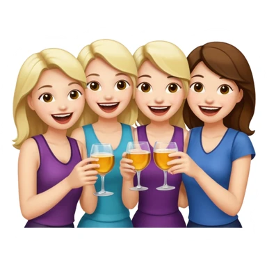 girls drink alcohol sticker