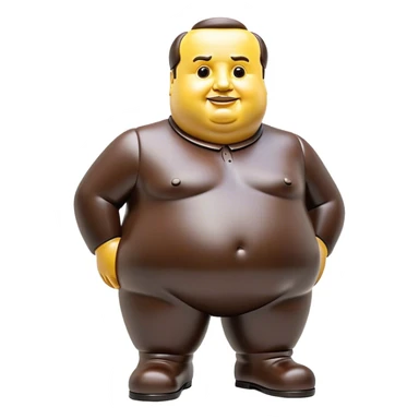 Cinematic Realistic Botero Sculpture Emoji, depicted as an exaggerated voluminous sculpture in the signature style of Fernando Botero, rendered with rich textures and vibrant artistic lighting that captures its playful grandeur. sticker