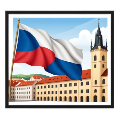 Czech flag University sticker