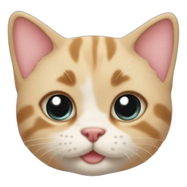Cute cat looking at u with puppy face sticker