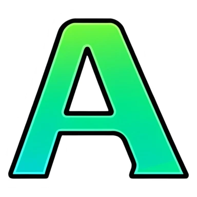 Color-gradient Alphabetical Letter “A” sticker