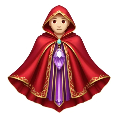red magic cloak with crystal on it

































 sticker