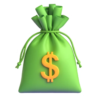 saco de dinheiro com cifrão sticker