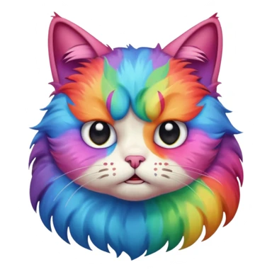 Crying gay cat with  sticker