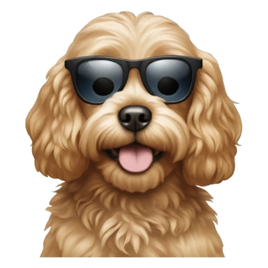 cavapoo wearing singlasses sticker