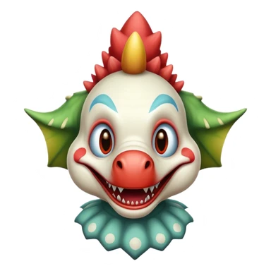 cute dinosaur clown sticker