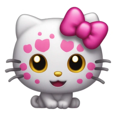 Hello kitty qui boit de la monster sticker