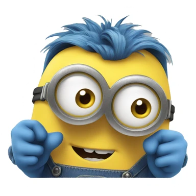 Minion saying hello with hand sticker