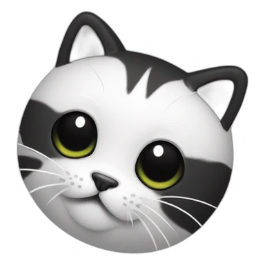 Chat blanc et noir sticker
