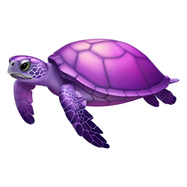 Iridescent pink purple sea turtle sticker
