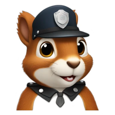 social Media Police squirrel sticker