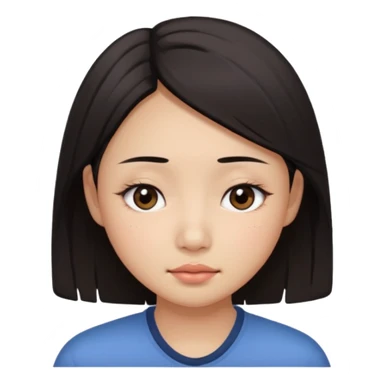 dark circles eyes sleepy dimples asian girl sticker