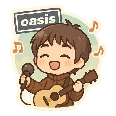 sticker commemorating oasis concert sticker