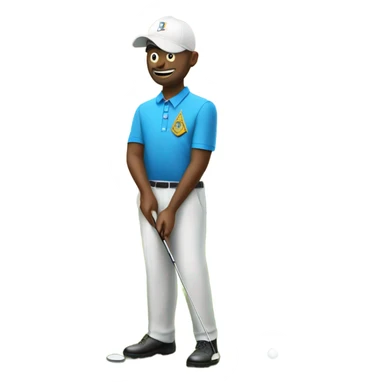 A freemason playing golf sticker