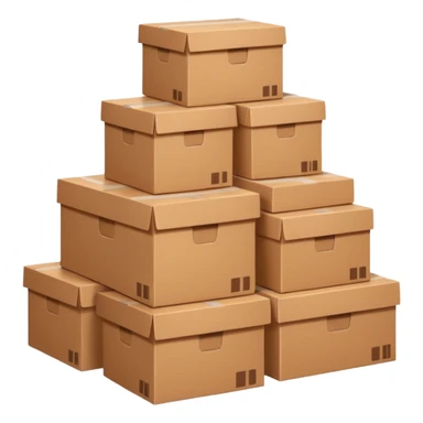 stack of many boxes sticker