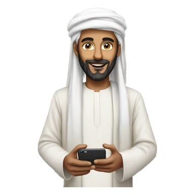 Sheikh with an iPhone sticker