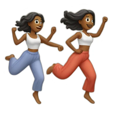 deux femmes qui dansent salasa  sticker