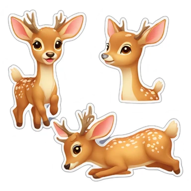 cute deer sticker pack sticker